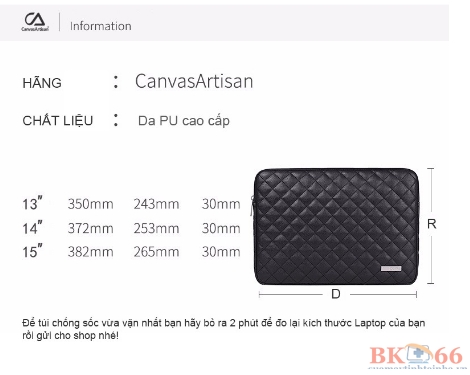 Túi chống sốc Macbook Laptop caro da-3